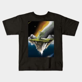 Flying Island Outer Space Kids T-Shirt